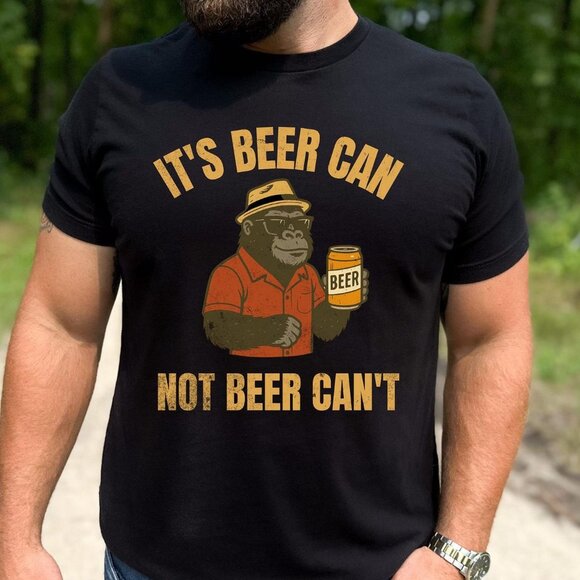 Retro Gorilla Tee – Summer Drinking T-Shirt - Picture 1 of 4